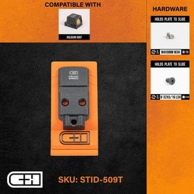 Staccato Duo low witness adapter plate for Holosun 509T.